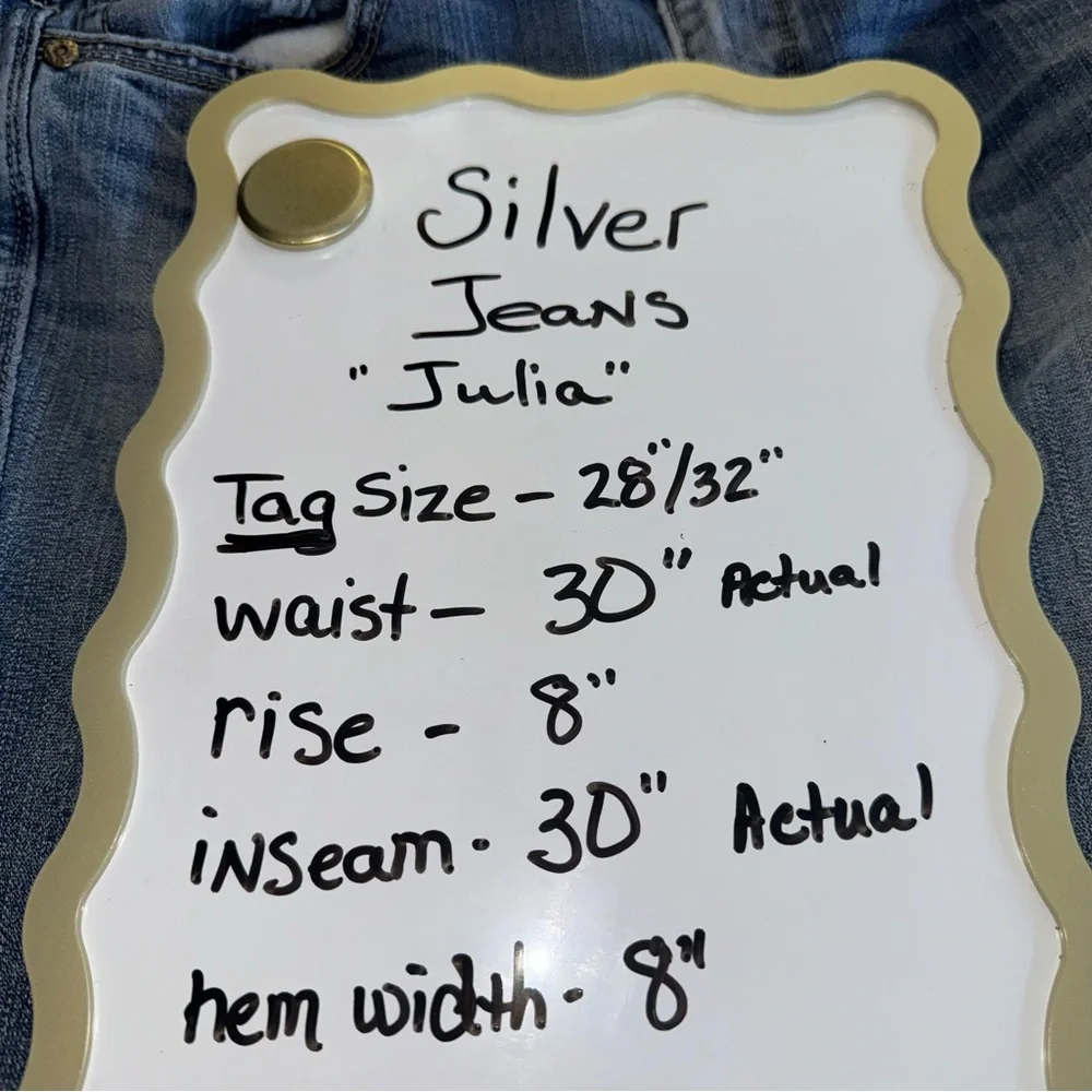 Silver Jeans Julia Low Rise Bootcut 30x30Raw Hem Y2K Flare - Picture 8 of 8